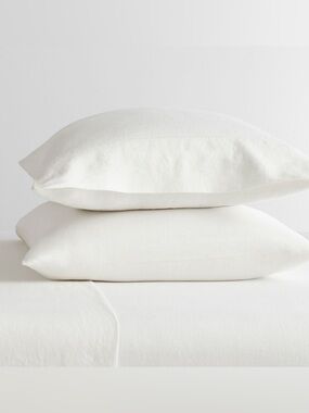 Pottery Barn Belgian Flax Linen Hemstitch
Pillowcases - Set Of 2 Standard